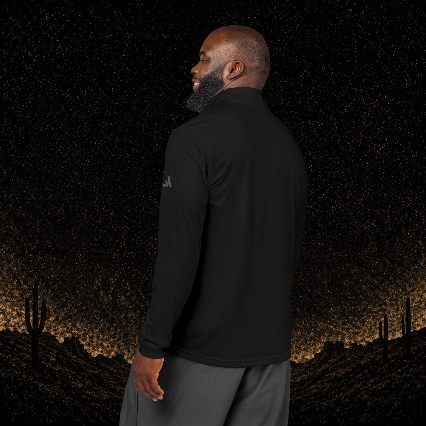 Embroidered Quarter-Zip Pullover
