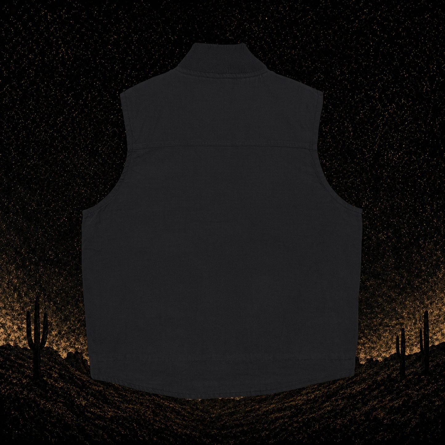 Embroidered Washed Duck Cloth Vest