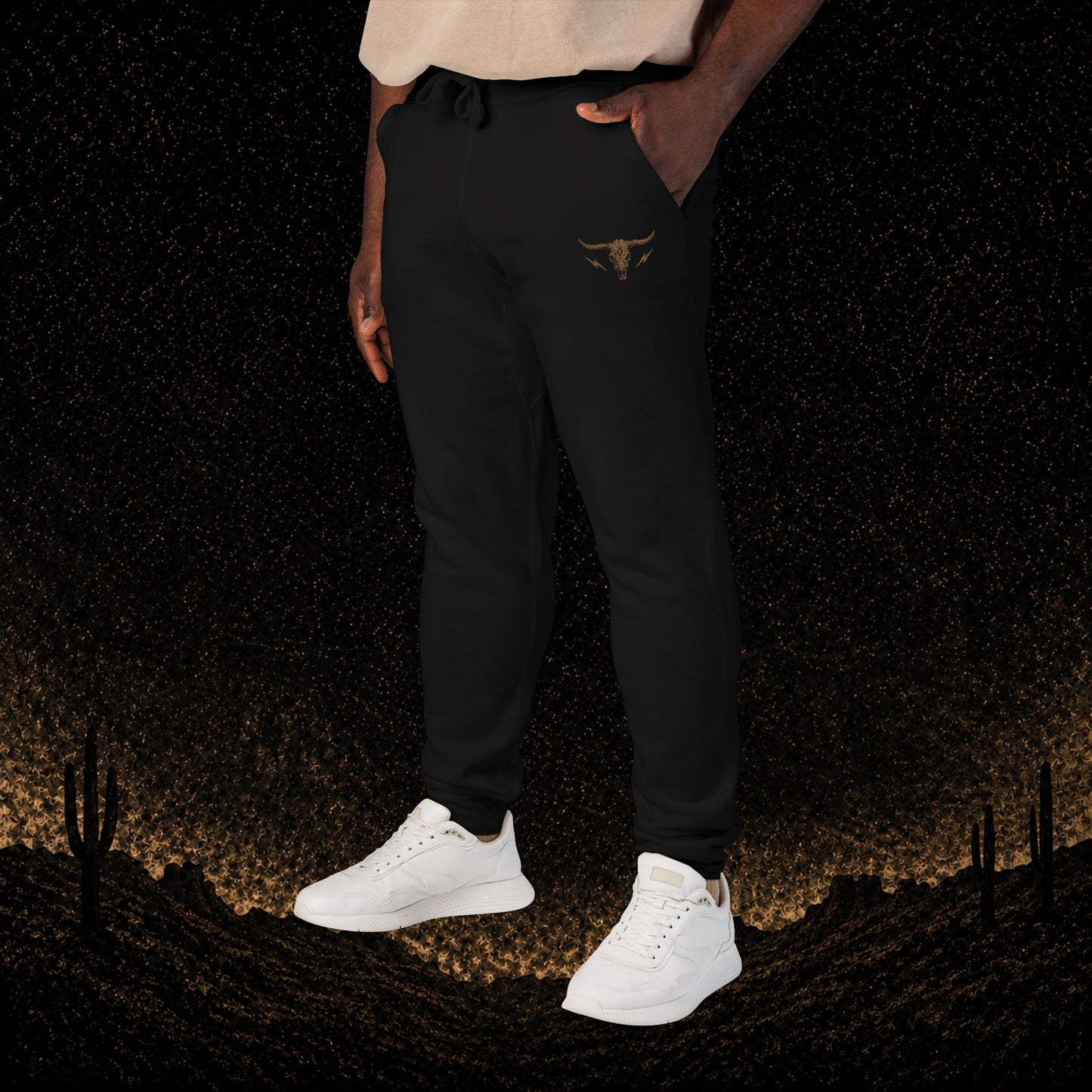 Mens Embroidered Fleece Joggers