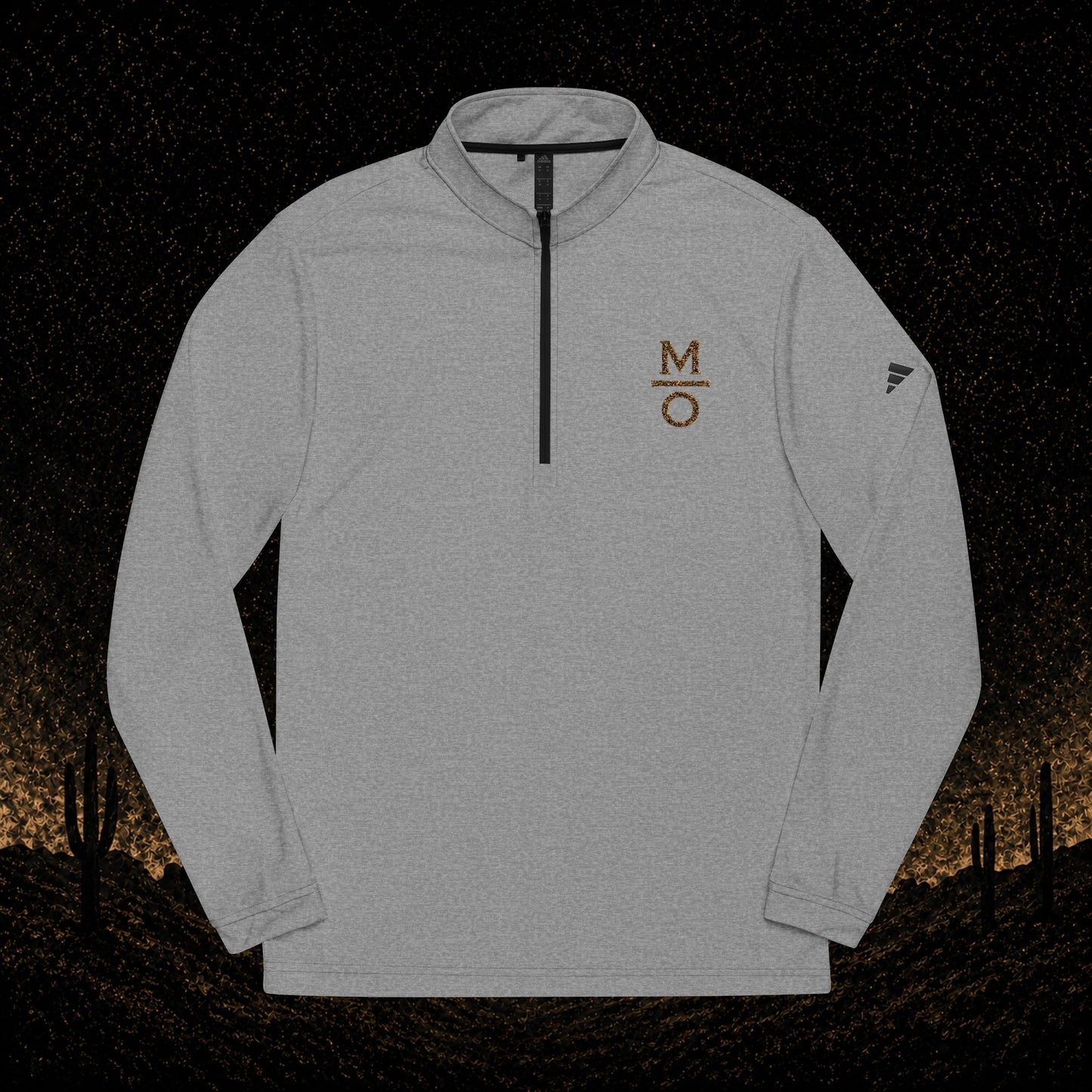 Embroidered Quarter-Zip Pullover