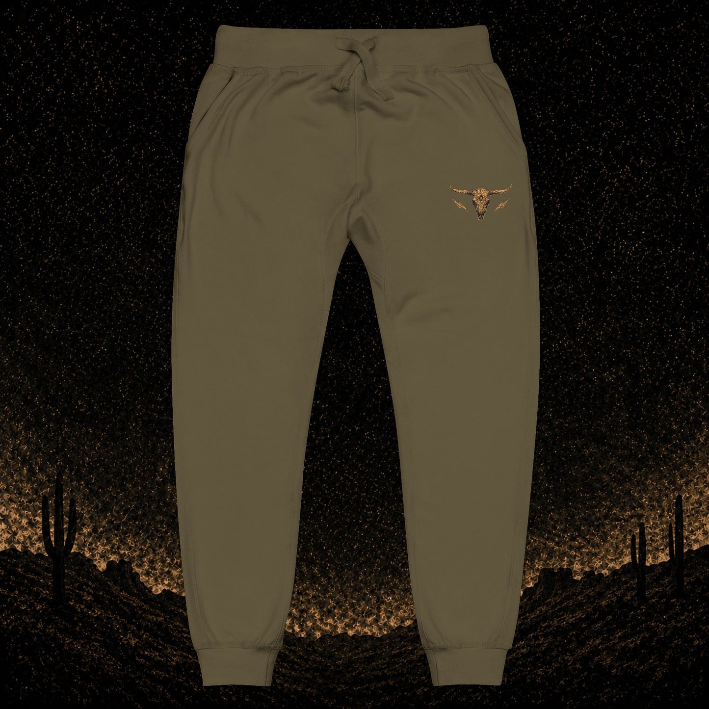 Mens Embroidered Fleece Joggers