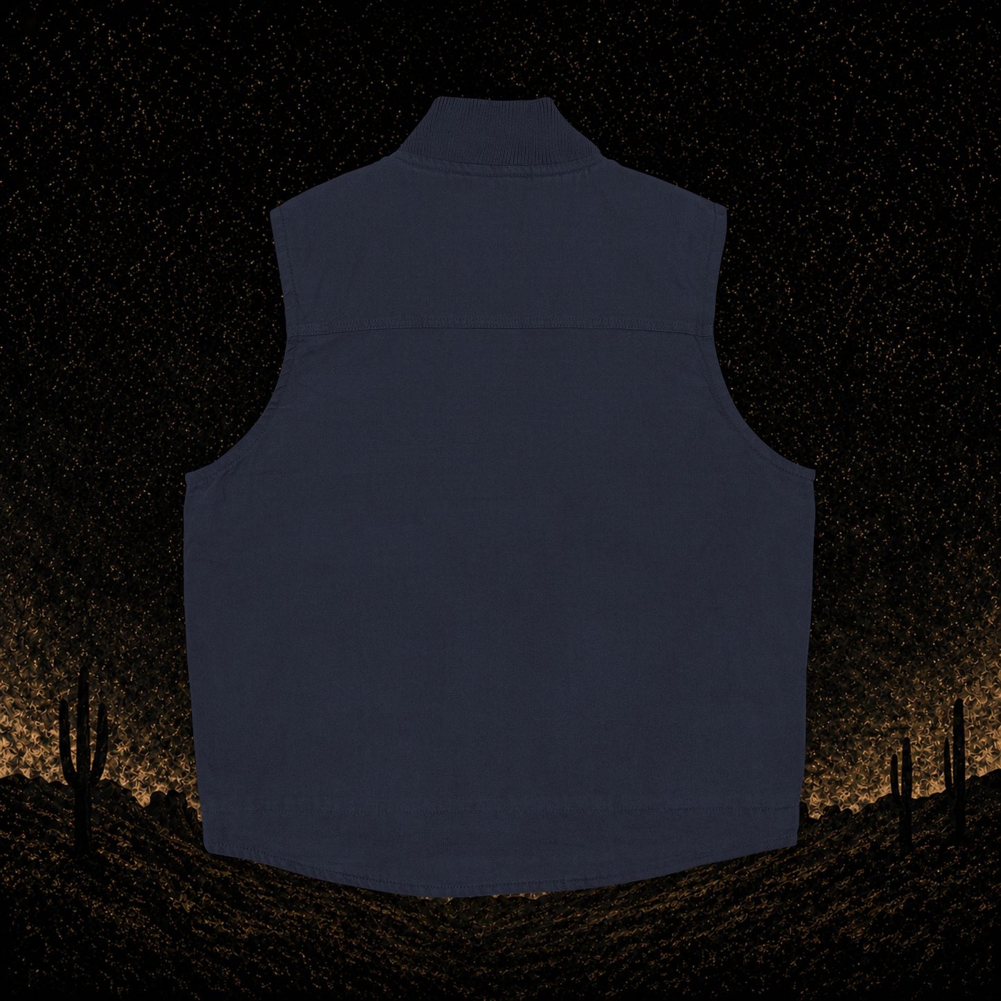 Embroidered Washed Duck Cloth Vest