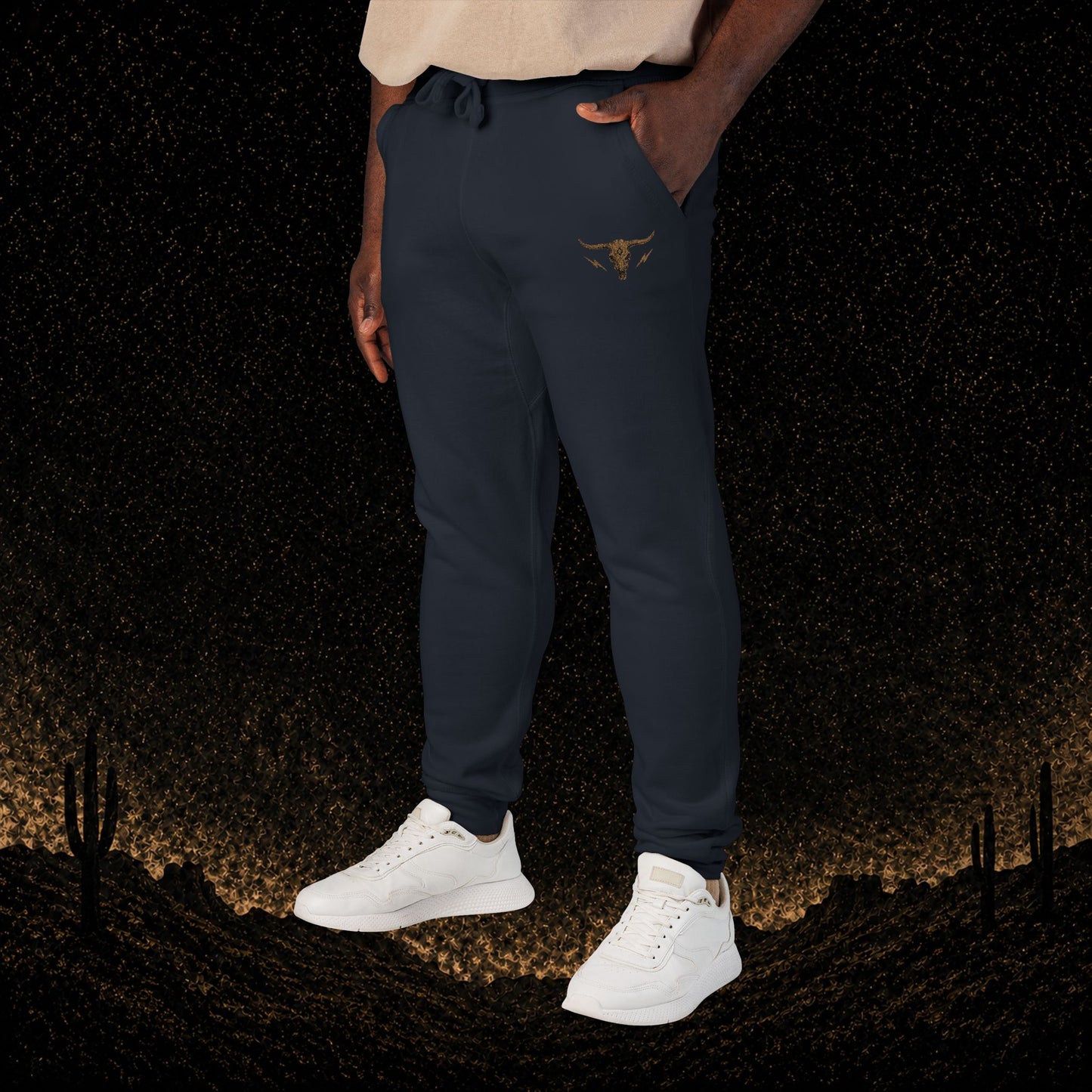 Mens Embroidered Fleece Joggers