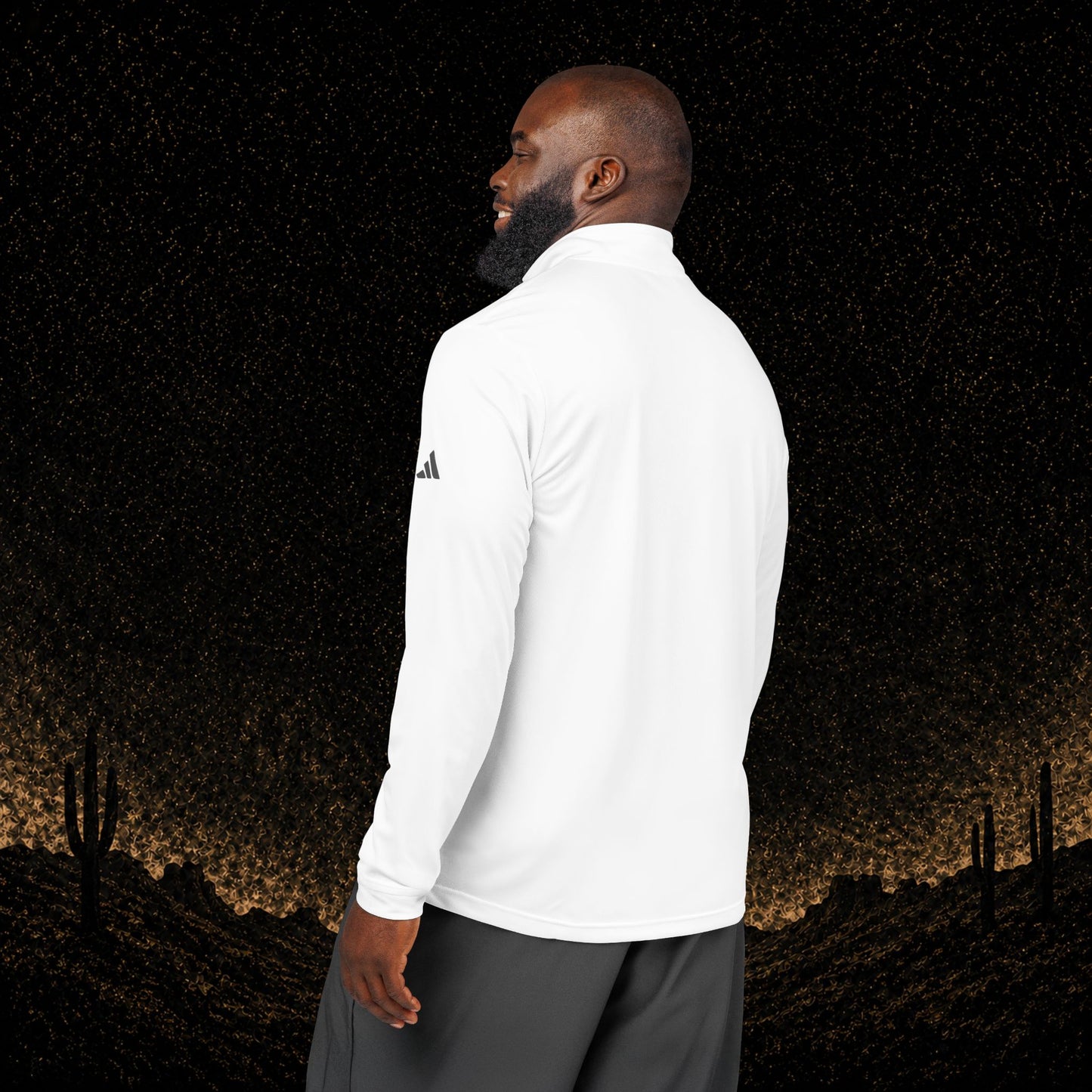 Embroidered Quarter-Zip Pullover