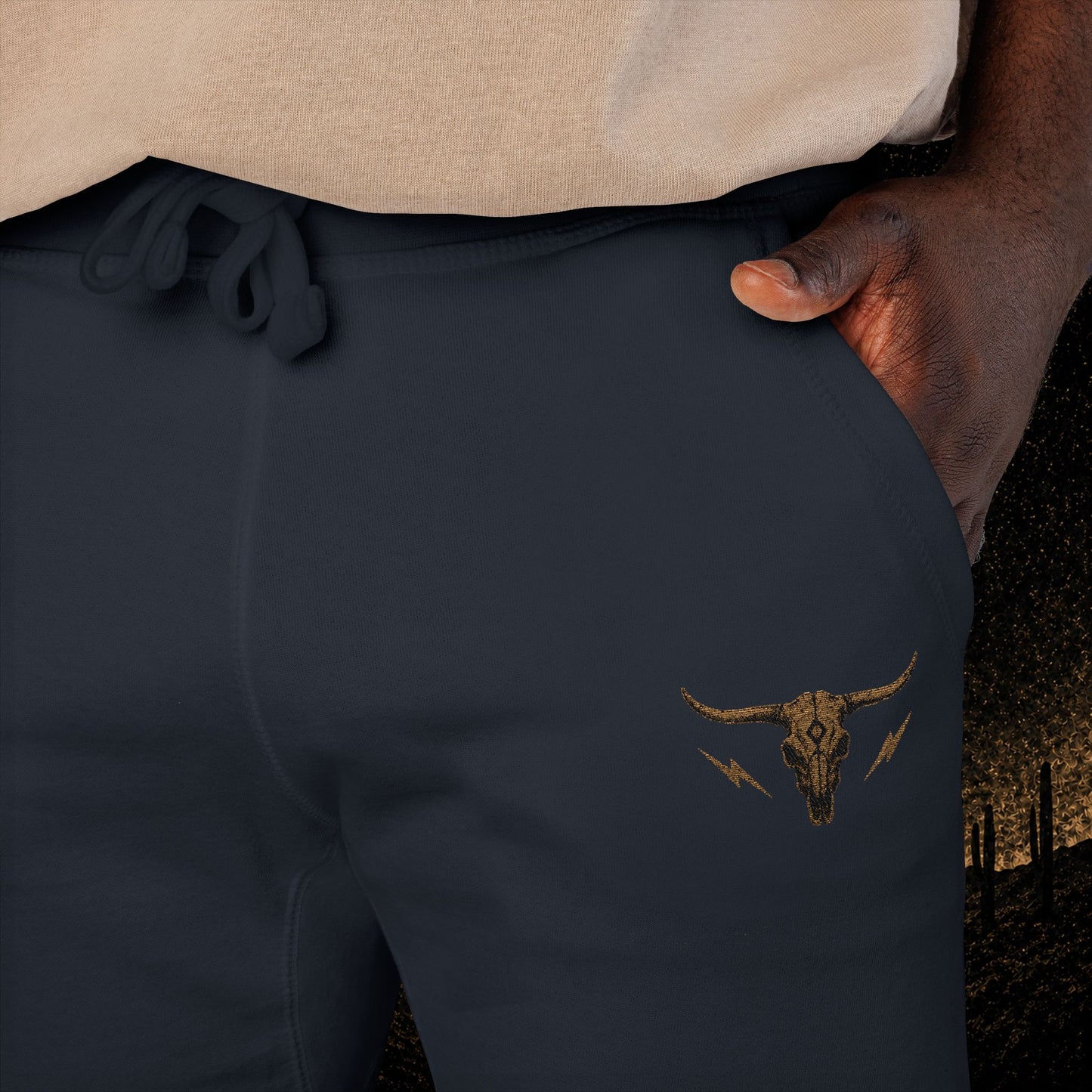 Mens Embroidered Fleece Joggers