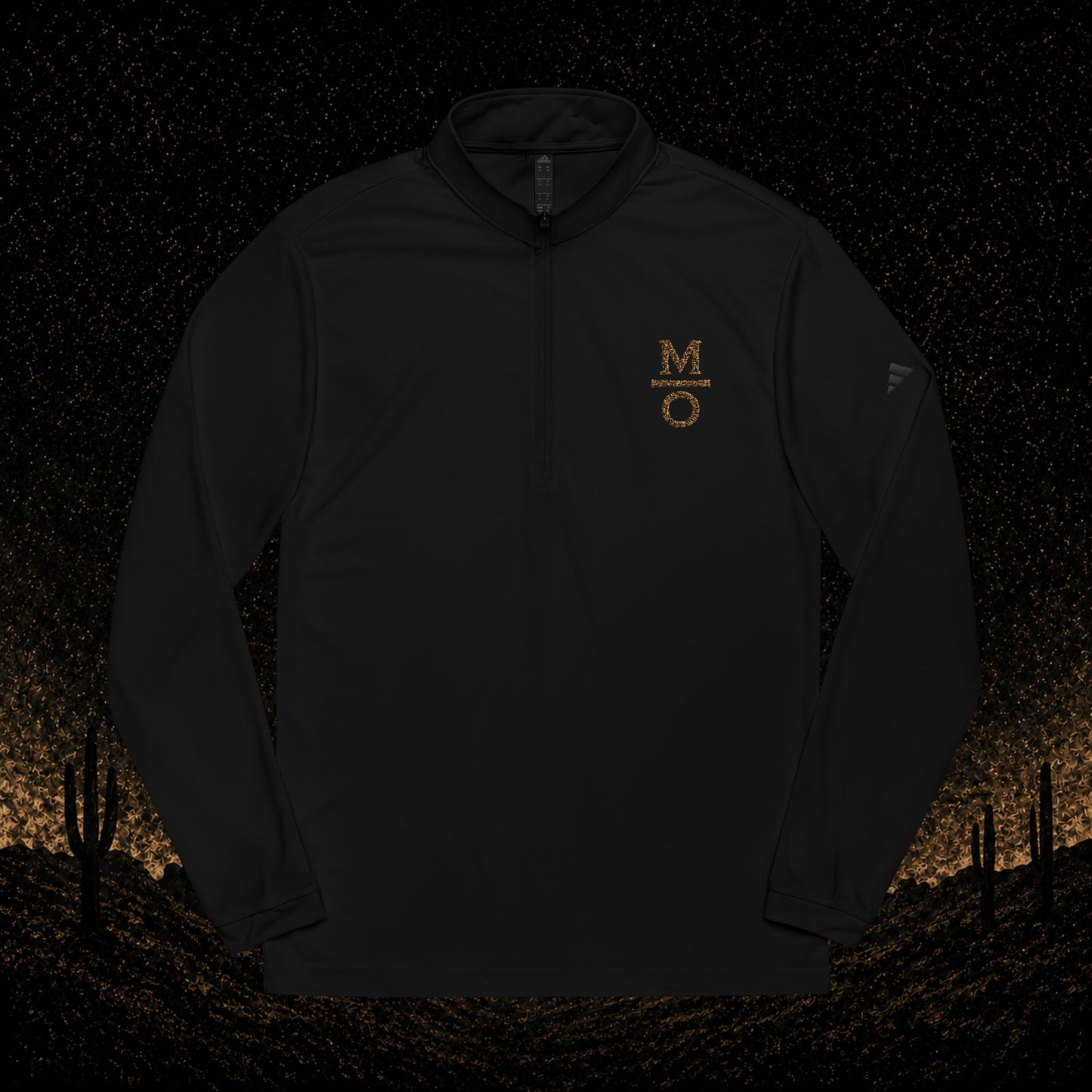 Embroidered Quarter-Zip Pullover