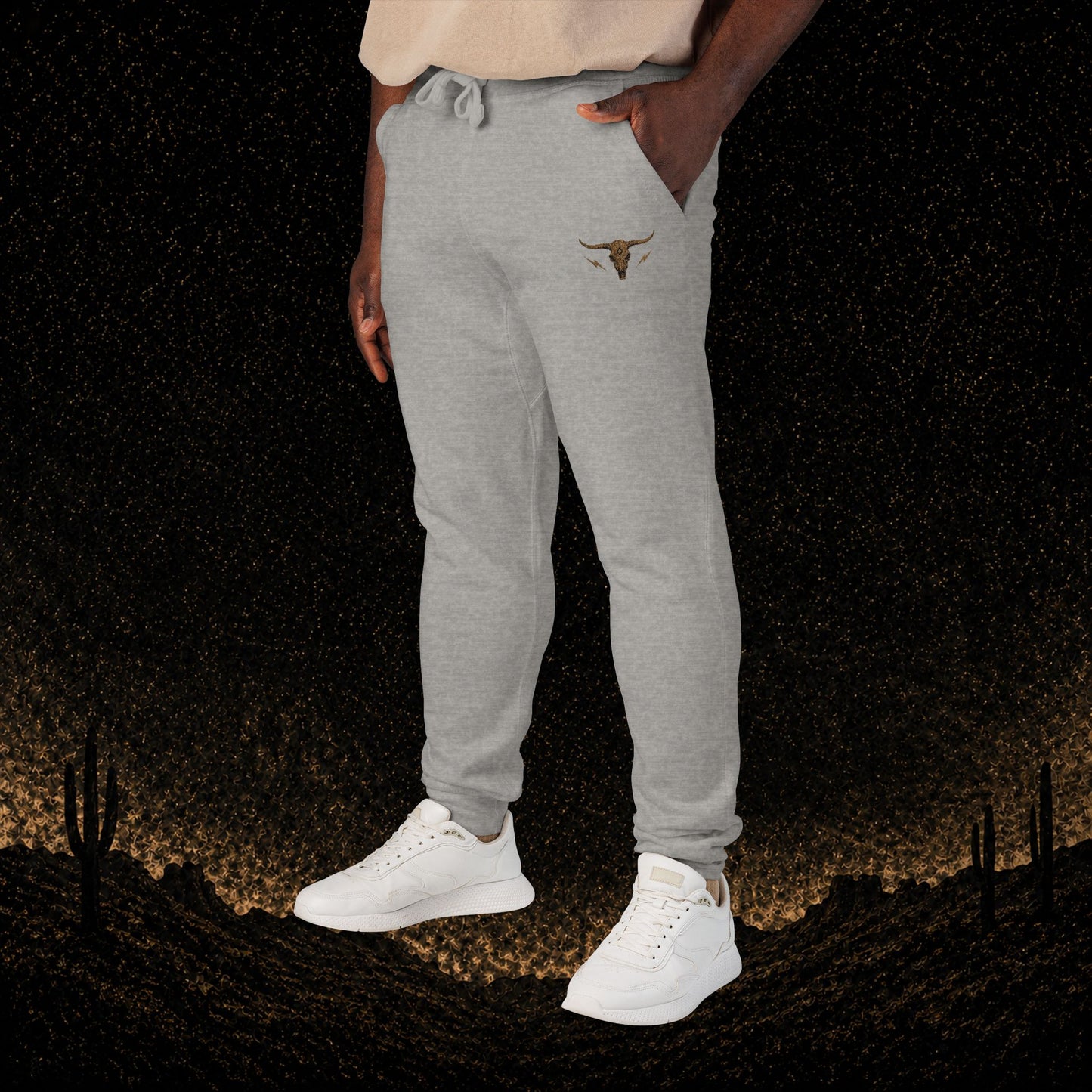 Mens Embroidered Fleece Joggers