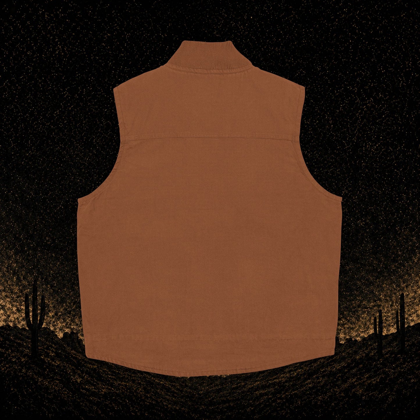 Embroidered Washed Duck Cloth Vest