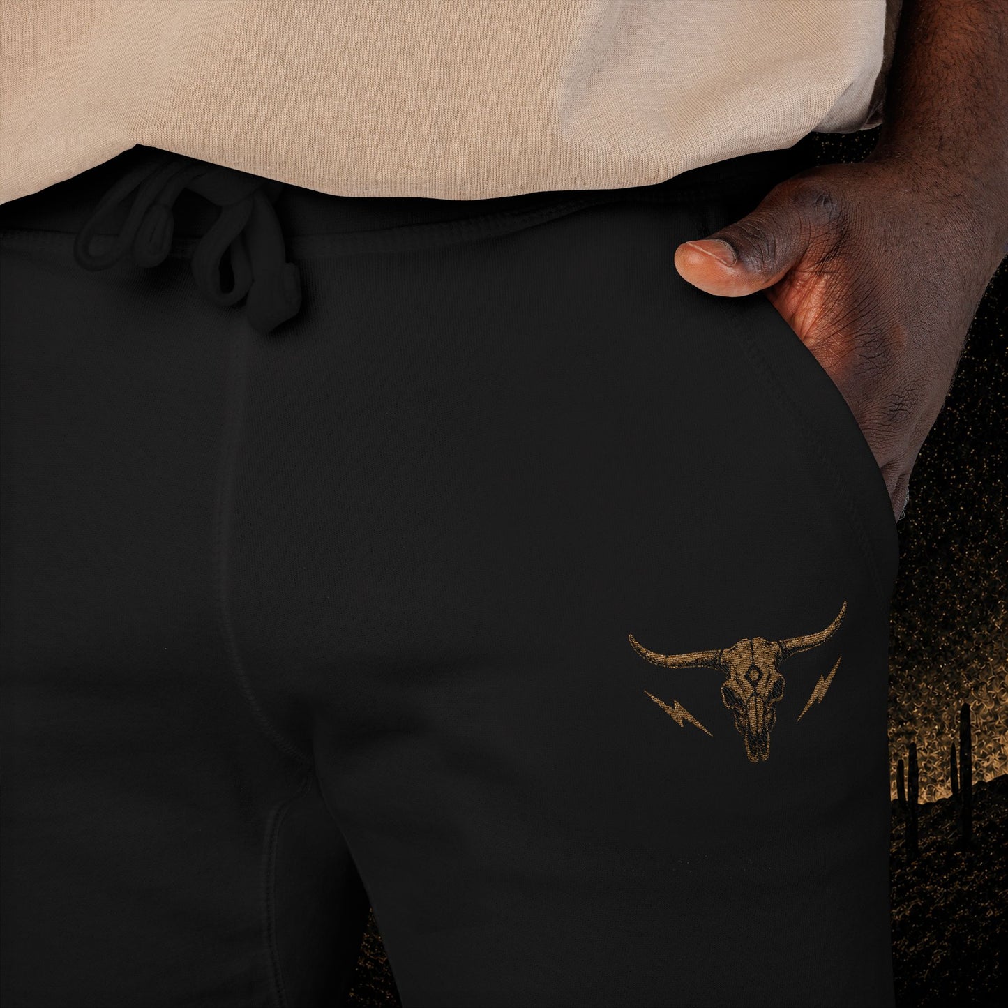 Mens Embroidered Fleece Joggers
