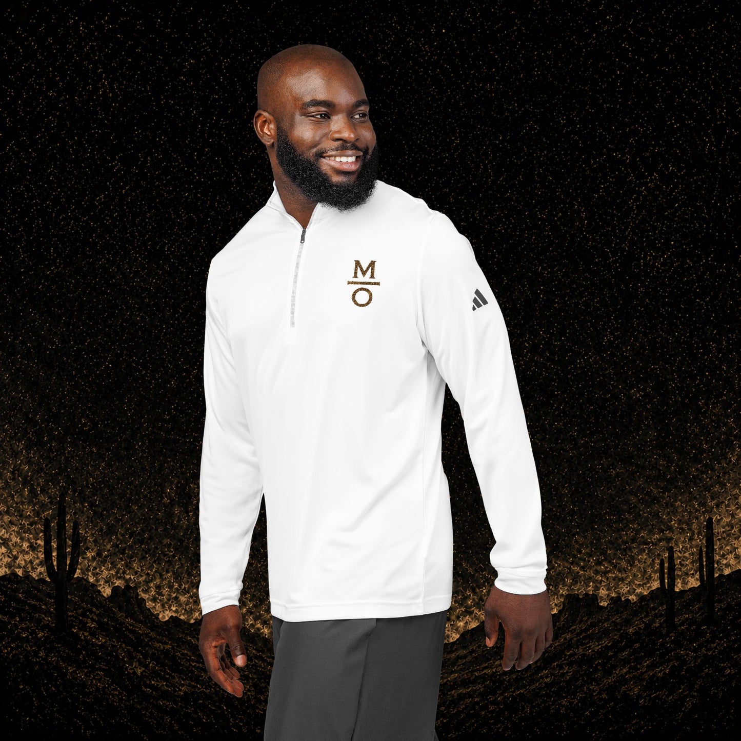 Embroidered Quarter-Zip Pullover