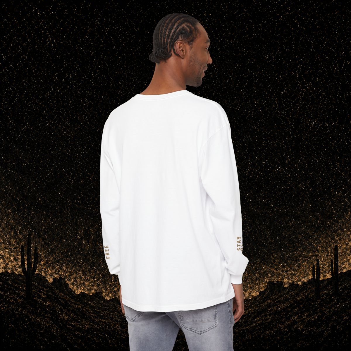 Outlaw Skull & Longhorn Long Sleeve T-Shirt
